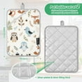 thumbnail image 3 of Oven Mitts 2 Pcs Pot Holders Sets Heat Resistant Hot Pads for Kitchen Cooking Baking 7"x9.8" Cute Owl Fox Tree, 3 of 7