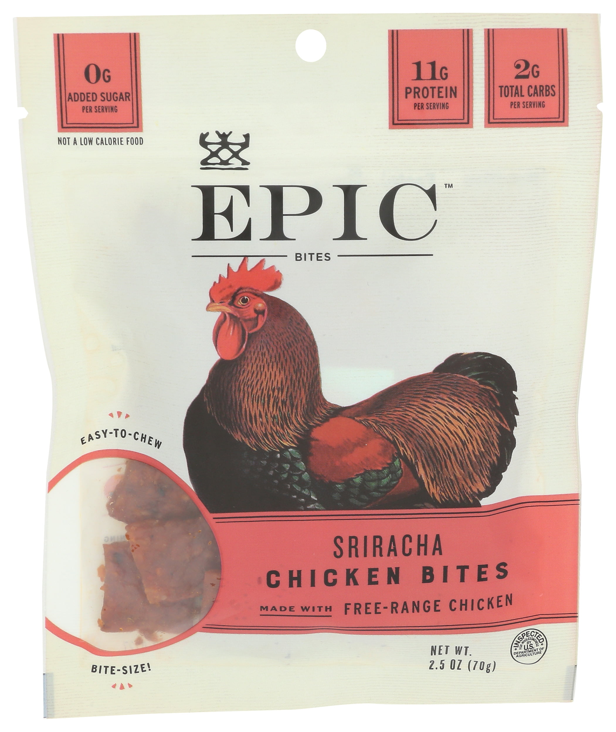 (Pack of 8), Epic Chicken Sriracha Bites, 2.5 oz