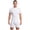 White, variant on Men's Short Sleeve Back Zip Compression Shirt Bodysuit Mock Neck Sports Jumpsuit for Cycling Gray L