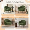 thumbnail image 2 of Ktaxon Corduroy Accent Chair, Deep Seat Armchair with Wood Legs, Comfy Sinlge sofa for Living Room, Bedroom, Reading Nook Green, 2 of 9