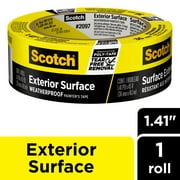 Scotch Exterior Surface Painters Tape, Yellow, 1.41 inches x 45 yards, 1 Roll