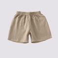 thumbnail image 4 of BXSRUTA Kids Cotton Elastic Waist Solid Shorts Summer Outdoor Play Casual Pants for Toddler Boys Girls, 4 of 4