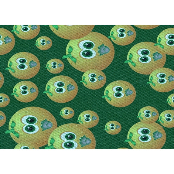 Ahgly Company Indoor Rectangle Patterned Green Snake Green Area Rugs, 7' x 9'