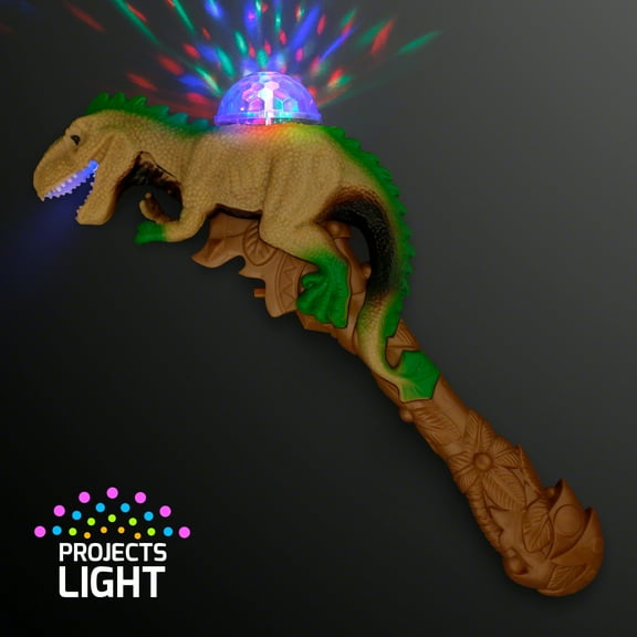 FlashingBlinkyLights Deluxe Dinosaur Projecting LED Light Up Wand