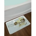 thumbnail image 2 of Jazz Music Bath Mat, Trumpet Player Illustration Rock and Roll Party Classic Artful Design, Non-Slip Plush Mat Bathroom Kitchen Laundry Room Decor, 29.5 X 17.5 Inches, Gray Yellow Black, Ambesonne, 2 of 2