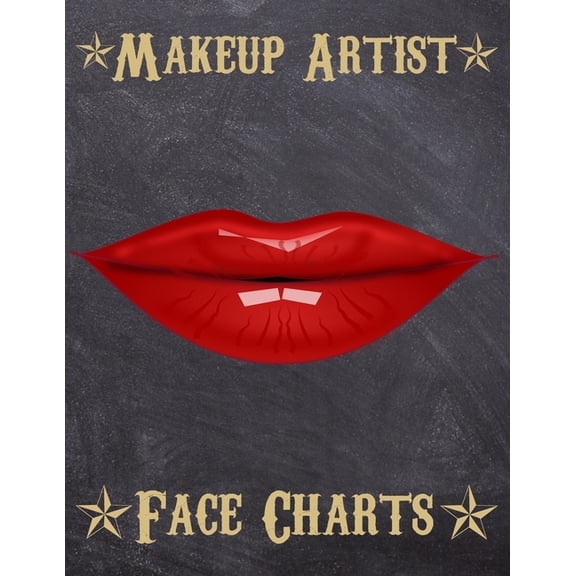 Makeup Artist Face Charts: Makeup cards to paint the face directly on paper with real make-up - Ideal for: professional make-up artists, vloggers and cosplay influencers - 150 cards - Size 8,5x11 (Pap