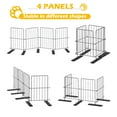 thumbnail image 3 of Black Pet Gate for Stairs - 4-Panel Freestanding Dog Fence, Expandable Cat Barrier with Anti-Escape Design, Drill-Free Installation for Home, 3 of 8