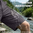 thumbnail image 6 of FEN AI Men Outdoor Casual Shorts Expandable Waist Quick Dry Cargo Fishing Short Water Resistant Lightweight Workwear Grey, 6 of 9