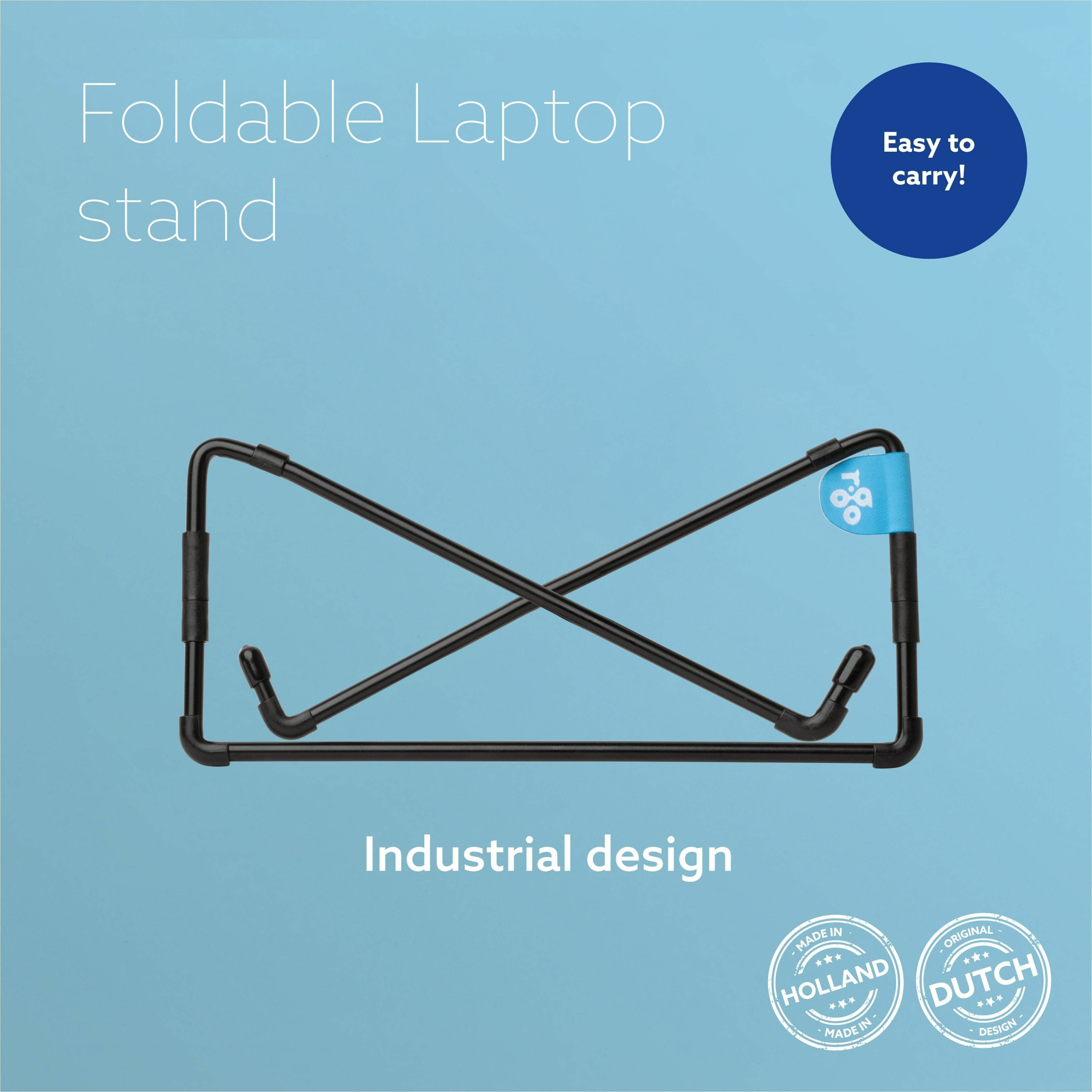 R-Go RGOSC015BL Steel Travel Laptop Stand - Black