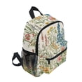 thumbnail image 2 of FORMRS School Backpack with Front Zippered Pocket 12" Student Travel Daypack, Colorful Wildflowers, 2 of 6