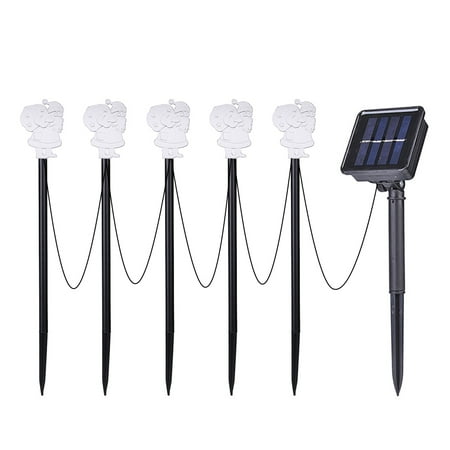 

EDFRWWS 5pcs Christmas LED Solar Lights Festive tmosphere for Outdoor Garden Yard (F)