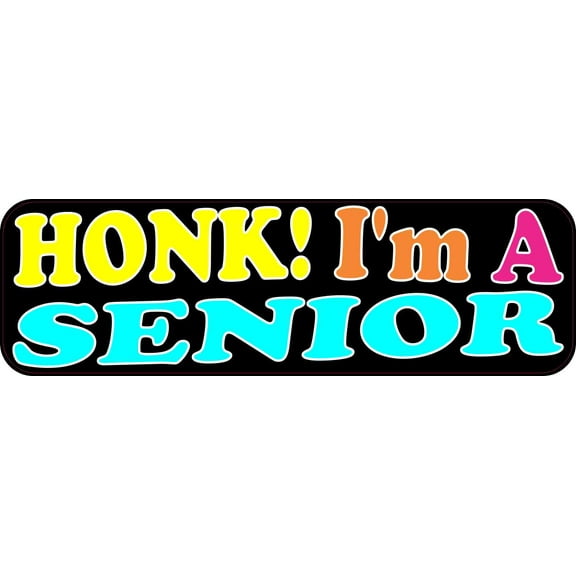 10in x 3in Honk! I'm A Senior Graduation Magnet Vinyl Occasion Vehicle Magnet