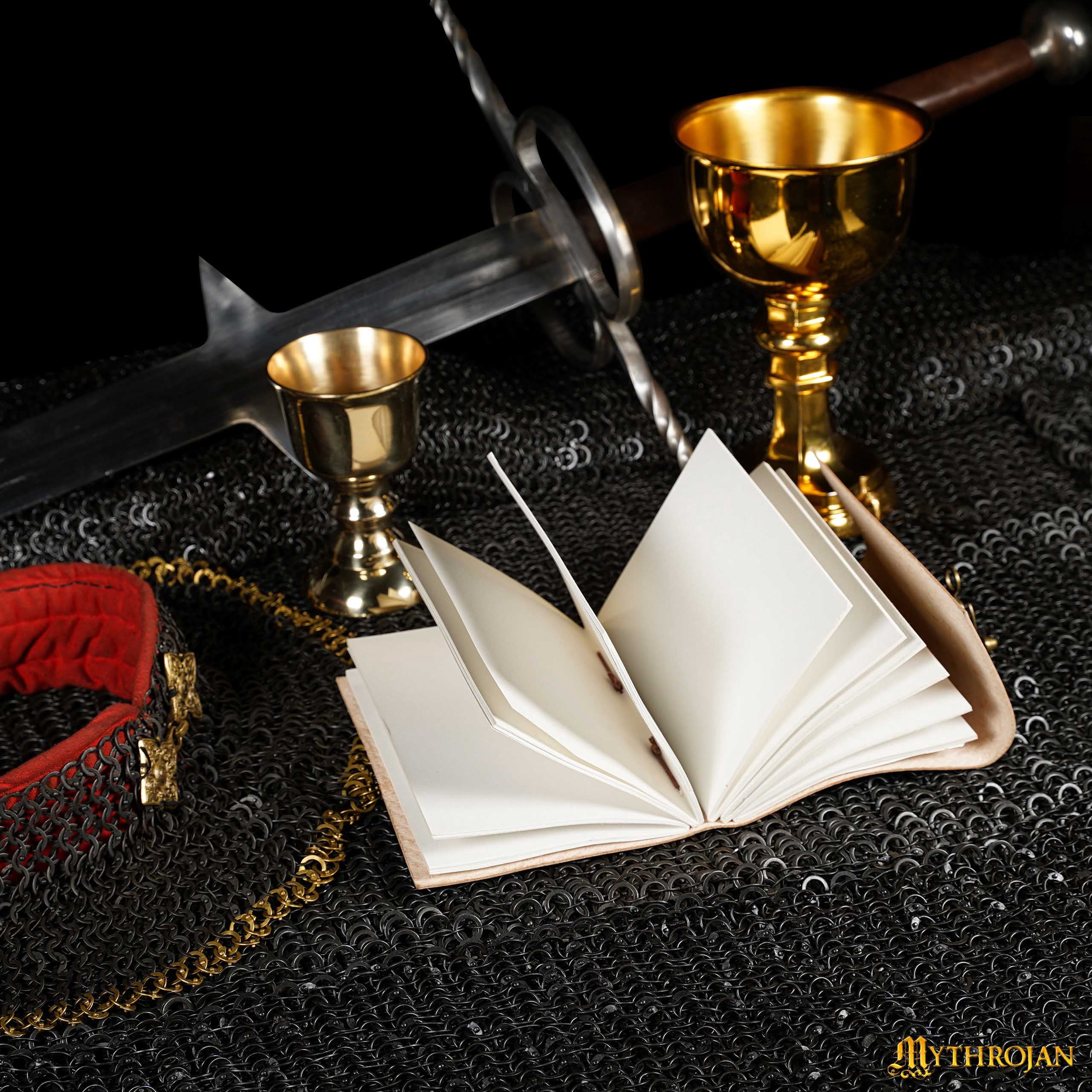 Handmade Leather Journal  Vintage Writing Notebook Embossed 5 x 7 Inches Diary for Men and Women