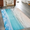 thumbnail image 2 of Summer Ocean Area Rugs 4x6 ft Modern Blue Beach Waves Blue Sky Washable Rug Non Slip Indoor Carpet Absorbent Floor Mat for Living Room Bedroom Dining Room, 2 of 9