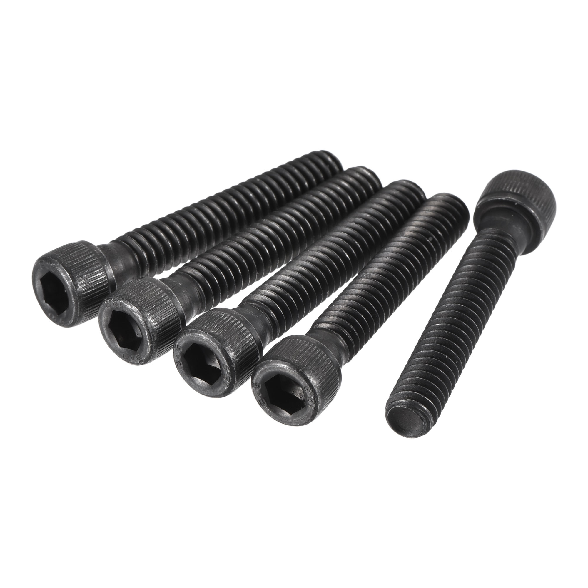 1/4-20x1-1/2" Hex Socket Bolts 12.9 Grade Alloy Steel Black Oxide 25 Pack - image 3 of 5