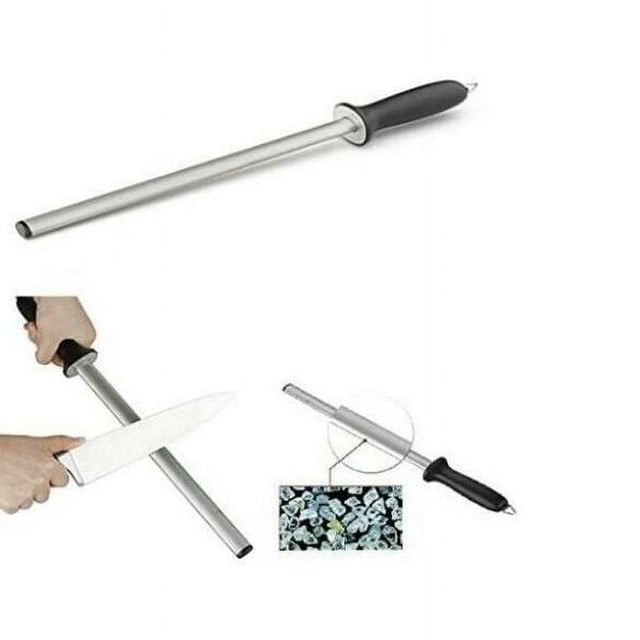 Afilador Profesional Ovalado 38 cm, Afilador de Cuchillos Diamante Afiladores para Cuchillos de Cocina y Carnicería