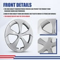 thumbnail image 3 of 4pcs/Set 15" Hubcaps Wheel Rims Cover for 2010-2015 Toyota Prius Compatible with Alloy Wheels Snap on Installation ABS+PC Material(15-inch,Lacquer), 3 of 8