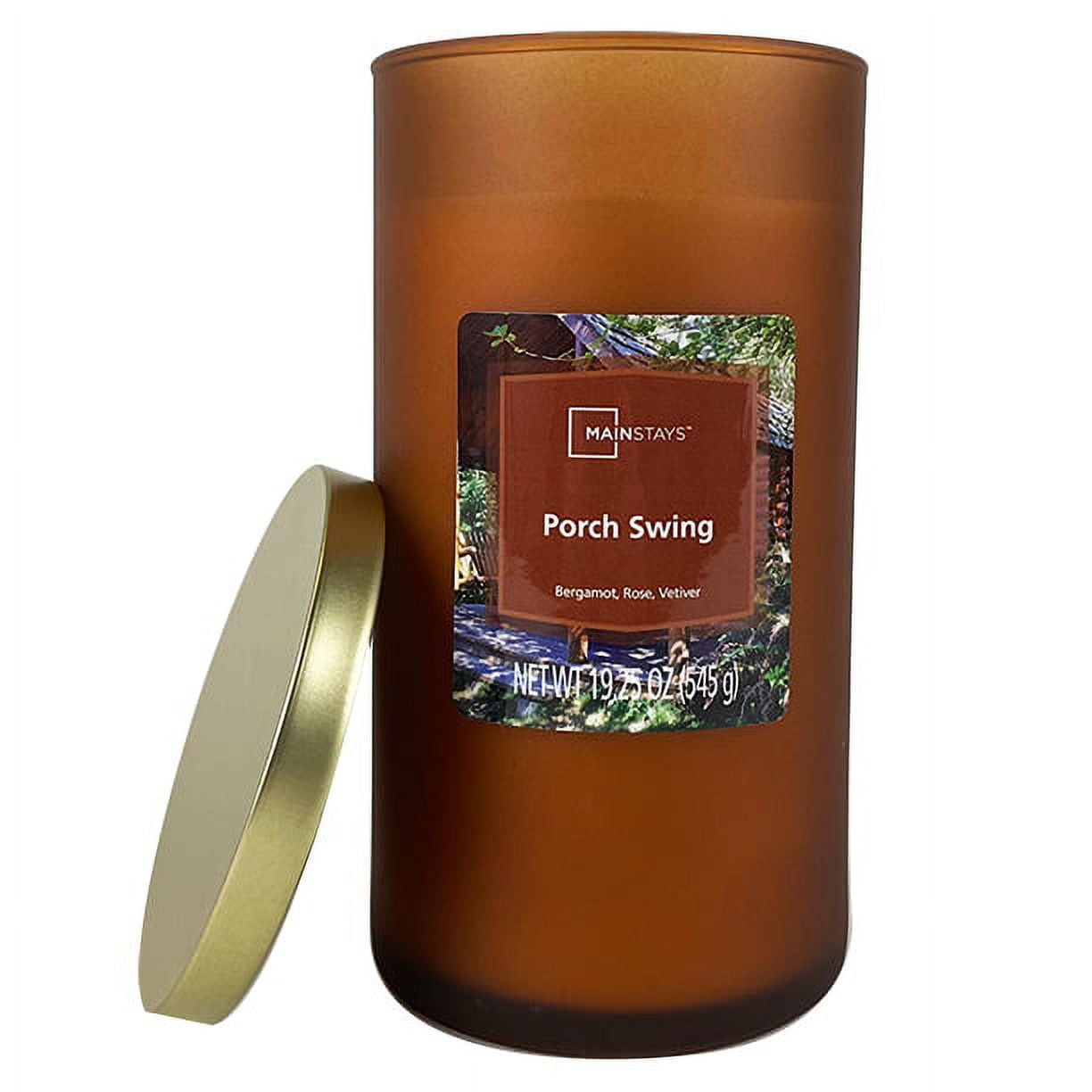 Mainstays Porch Swing Scented Single-Wick Frosted Jar Candle, 19.25 oz.