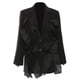 thumbnail image 1 of Gibobby Blazer de mujer casual chamarra de talla grande para mujer con solapa con muescas cuello en V oficina trabajo 2023 traje de negocios(Negro,CH), 1 of 4