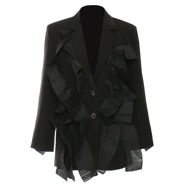 Gibobby Blazer de mujer casual chamarra de talla grande para mujer con solapa con muescas cuello en V oficina trabajo 2023 traje de negocios(Negro,CH)