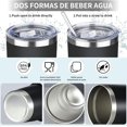 thumbnail image 4 of Termo Acero Inoxidable, Termos para Cafe de 20oz, Vasos de Acero Inoxidable con Tapa y Popote, para Trabajo, Viajes, Hogar, Regalos de Navidad (Azul), 4 of 4