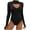 Black, variant on Herrnalise One Piece Body Shaper for Women Firm Tummy Compression Bodysuit Shaper with Butt Lifter Long Sleeved Solid Color Trendy Tight Fitting Cutout Jumpsuit Black