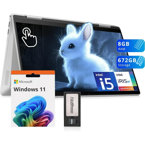 HP Pavilion x360 2-in-1 14" FHD Touchscreen Laptop, Intel i5-1235U, 8GB RAM, 672GB Storage(512GB SSD+160GB Docking Station Set), Backlit Keyboard, Intel Iris Xe Graphics, HD Webcam, Win 11, Silver