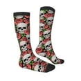 thumbnail image 3 of Easygdp Skull And Roses Fashionable Adult Sockings&Sports Sockings&Breathable Sockings, Non-Pilling,Contrasting Color Design, 3 of 9