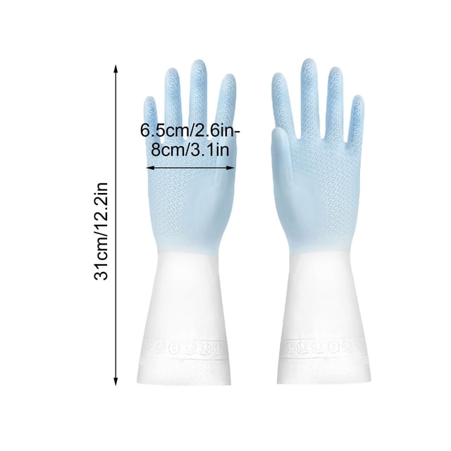 Pisexur Batería de cocina Guantes impermeables Guantes de agua Guantes de colores surtidos Guantes fáciles de limpiar Guantes para tareas domésticas para la cocina del hogar