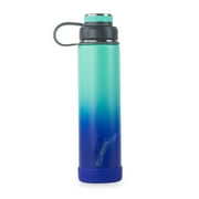 EcoVessel Boulder TriMax Insulated Stainless Steel Water Bottle with Reflecta Insulated Dual Lid, Strainer and Silicone Bottle Bumper - 24 oz (Ombre Galactic Ocean)
