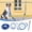 Blue, variant on Dog Runner for Yard, Double Shock Absorption Dog Trolley System for Large Dogs, Heavy Duty 75FT Tie Out Run Cable with 10FT Leads, for Dogs Up to 250LBS,Aerial Zipline for Outside,Camping