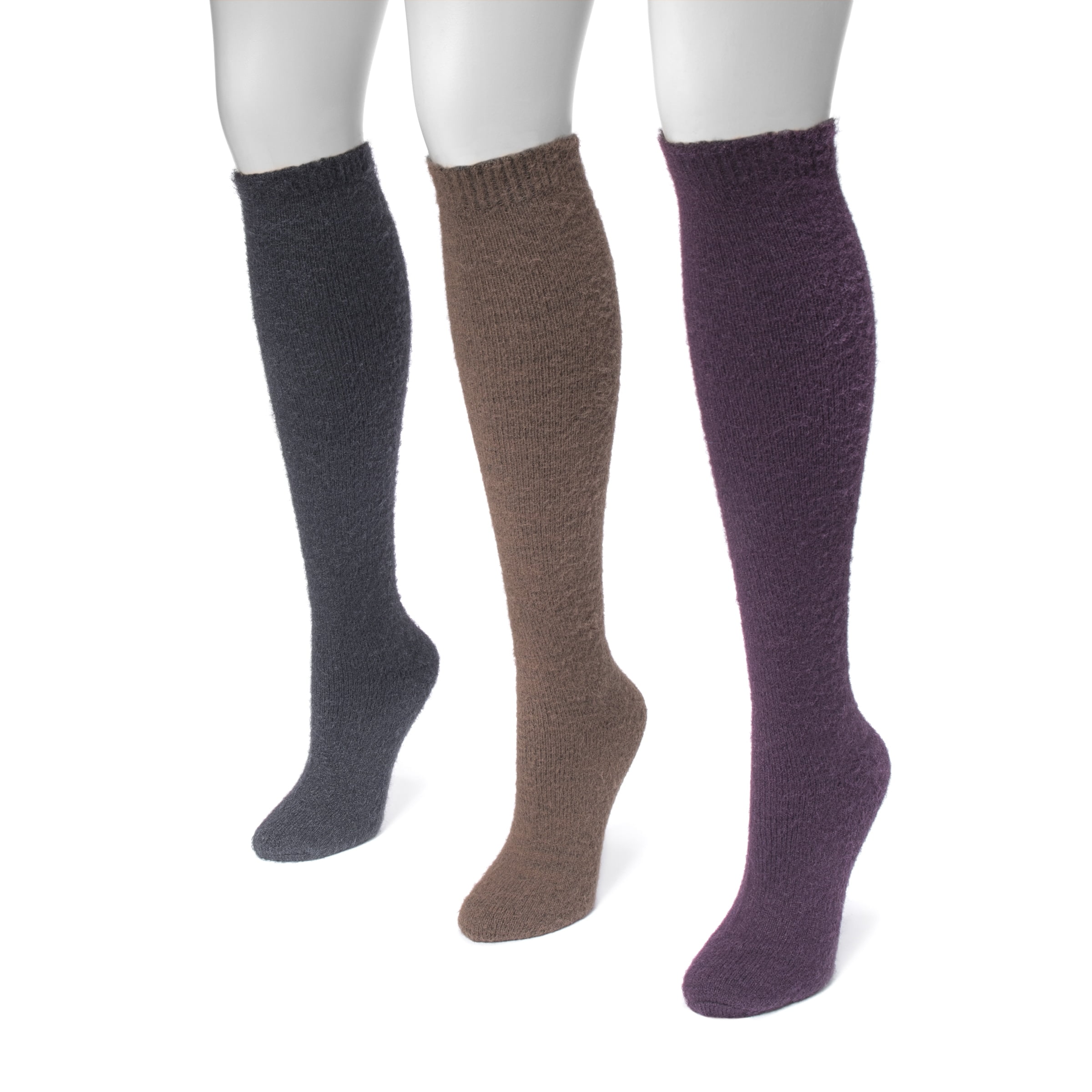 Women's Fuzzy Yarn Knee High Socks 7.5 x 3.5 - Walmart.com