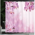 thumbnail image 4 of Ambesonne Pink Shower Curtain, Orchid Spring Petals Spa, 69"Wx84"L, Pink, 4 of 5