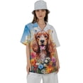 thumbnail image 4 of Welcome Spring Summer Cocker Spaniel Portrait Flower Blue Sky Hawaiian Shirt Breathable Summer Unisex Merch Cockers Dog Lover Gifts - 12001, 4 of 6