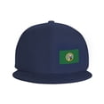 thumbnail image 2 of DouZhe Flat Brim Cap Snapback Hat, Washington State Flag Prints Adjustable Blue Adult Baseball Cap, 2 of 7