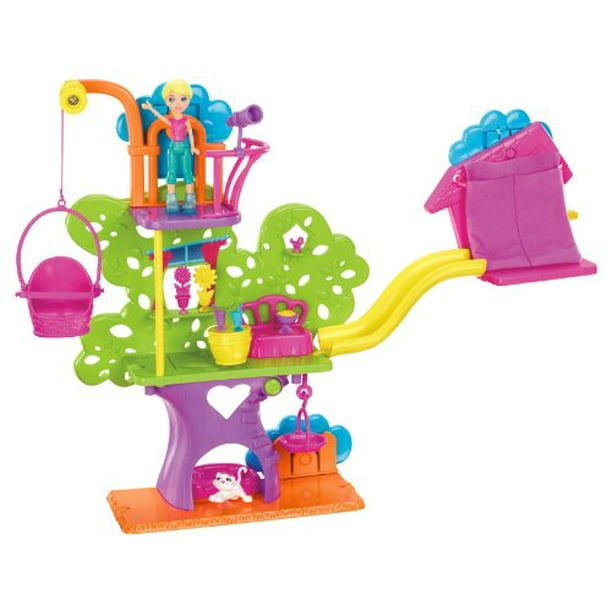 Polly Pocket Wall Party Playset Campeggio Con Bambola - Gioco Da Parete Con Strisce Adesive Rimovibili - 3