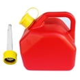 thumbnail image 1 of Lata de gasolina 5L 1,3 galones ABS contenedor de gasolina portátil rojo sin fugas con tubo de salida, 1 of 13