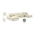 thumbnail image 2 of Meridian Furniture Comfy Cream Faux Leather Modular Sectional, 2 of 11