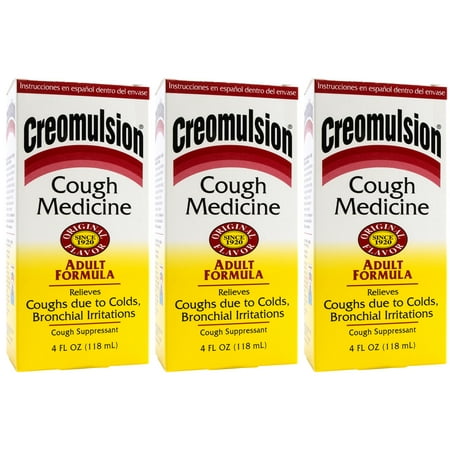 Creomulsion Cough Medicine Adult 4 oz - Pack of 3