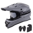 thumbnail image 1 of Casco de moto Oumurs ATV Dirt Bike para adulto, gris, talla M, con accesorios, 1 of 9