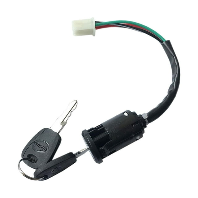 koolsoo Motorcycle Door Lock Durable Replace Parts Easy Installation Ignition Switch 4 Wire 4 Pin