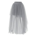 thumbnail image 6 of Women's Popular Swallowtail Skirt Sexy Black Front Short Back Long Puffy Skirt, Sleeveless Sexy Skirt Gray, 6 of 7
