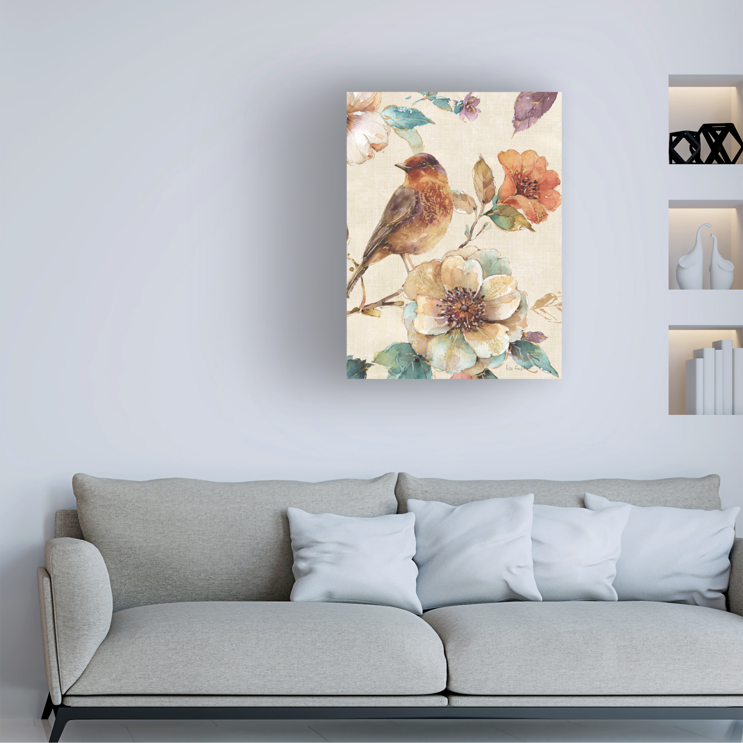 Trademark Fine Art "Spiced Nature II Linen Leaf" Canvas Art by Lisa Audit
