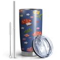 thumbnail image 2 of 20 oz Slim Tumblers Mushroom Coffee Tumblers with Lid and Straw,Stainless Steel Vacuum Insulated Insulated Tumbler Gifts for Fathers Husband, 2 of 7