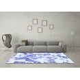 thumbnail image 3 of Ahgly Company Machine Washable Indoor Square Abstract Blue Modern Area Rugs, 6' Square, 3 of 4