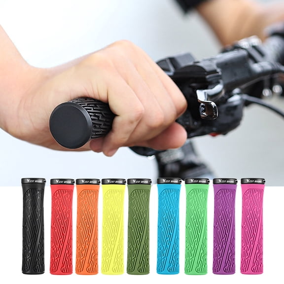 SPRING PARK 1 Pair Mountain Bike Grips,MTB Thicken Texture Grips, Bicycle Rubber Grips for Outdoor
