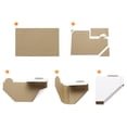thumbnail image 4 of Unique Bargains 120 Pack Adjustable Cardboard Corner Protector Cardboard Edges Protector 9.5x9.5cm Fits 0.5, 1 and 1.5 Inch Brown, 4 of 6