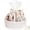 White, variant on Timeyard Cotton Rope Gift Baskets Empty for Nursery, Easter Baby Gift Basket, Small Woven Basket with bow, Storage Baskets for Home Décor (Camel)