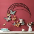 thumbnail image 4 of LuxenHome Metal Butterflies Moon Indoor/Outdoor Wall Decor, 4 of 7