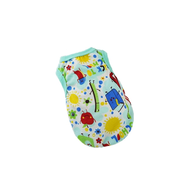 Methold Ropa para perros Algodón Exquisita Ropa para mascotas Sin hebillas Primavera y verano Camisetas Traje Cachorro Chaleco Patrón de Type3 NO3